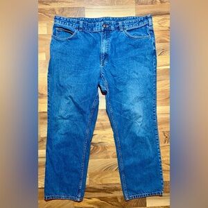 Duluth trading co jeans mens size 40x30 straight leg regular fit blue dark wash